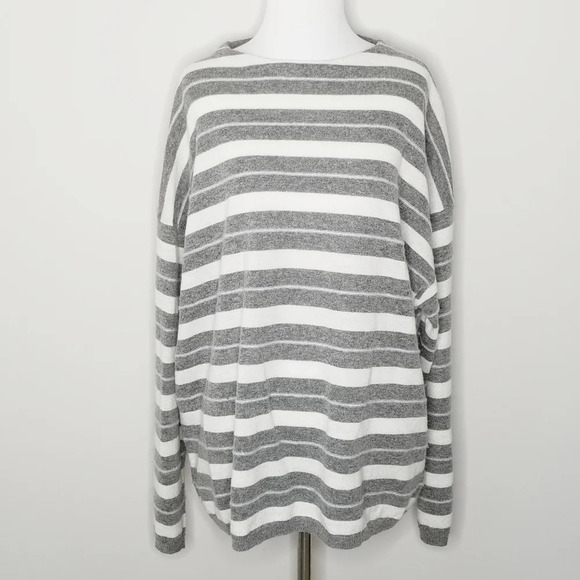 NWT AllSaints Cassia Gray Stripe Sweater XS - Picture 8 of 9